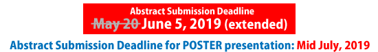 Abstract Submission Deadline: June 5, 2019 (extended)